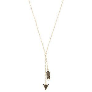 Dangling Broken Arrow Necklace - Gold Color